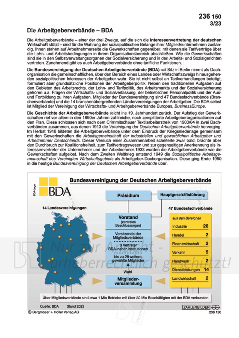 Arbeitgeberverbände BDA Verbände und Gewerkschaften