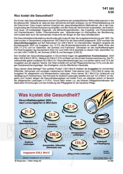Was kostet die Gesundheit?