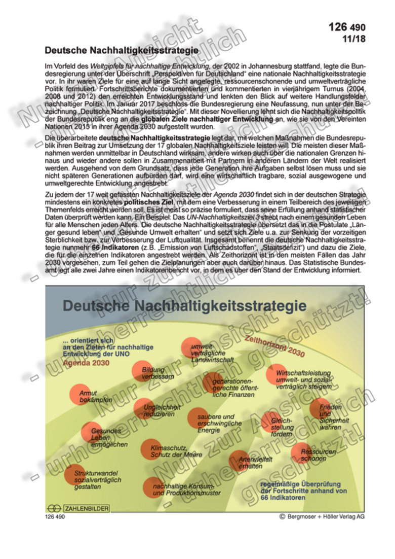 Deutsche Nachhaltigkeitsstrategie | Zahlenbilder