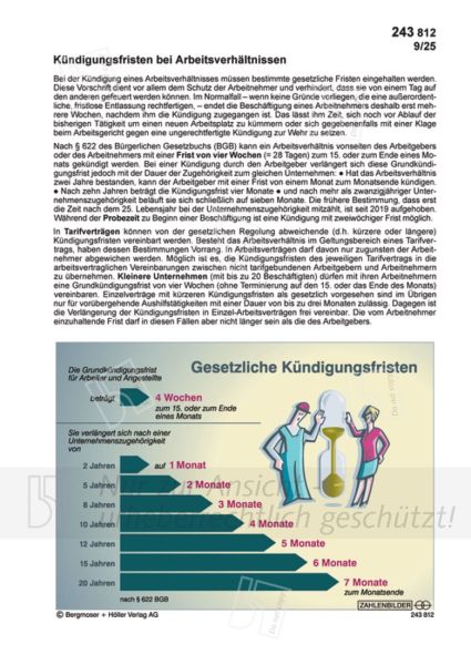 Kündigungsfristen bei Arbeitsverhältnissen