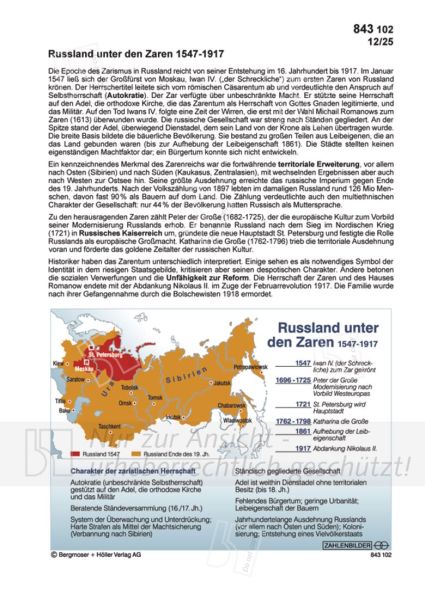 Russland unter den Zaren 1547-1917