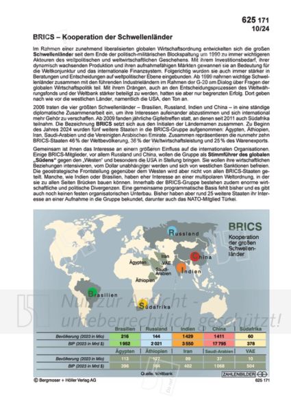 BRICS ? Kooperation der Schwellenländer