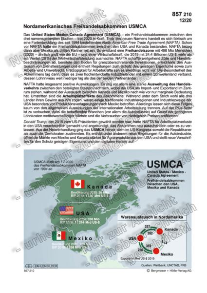 Nordamerikanisches Freihandelsabkommen USMCA