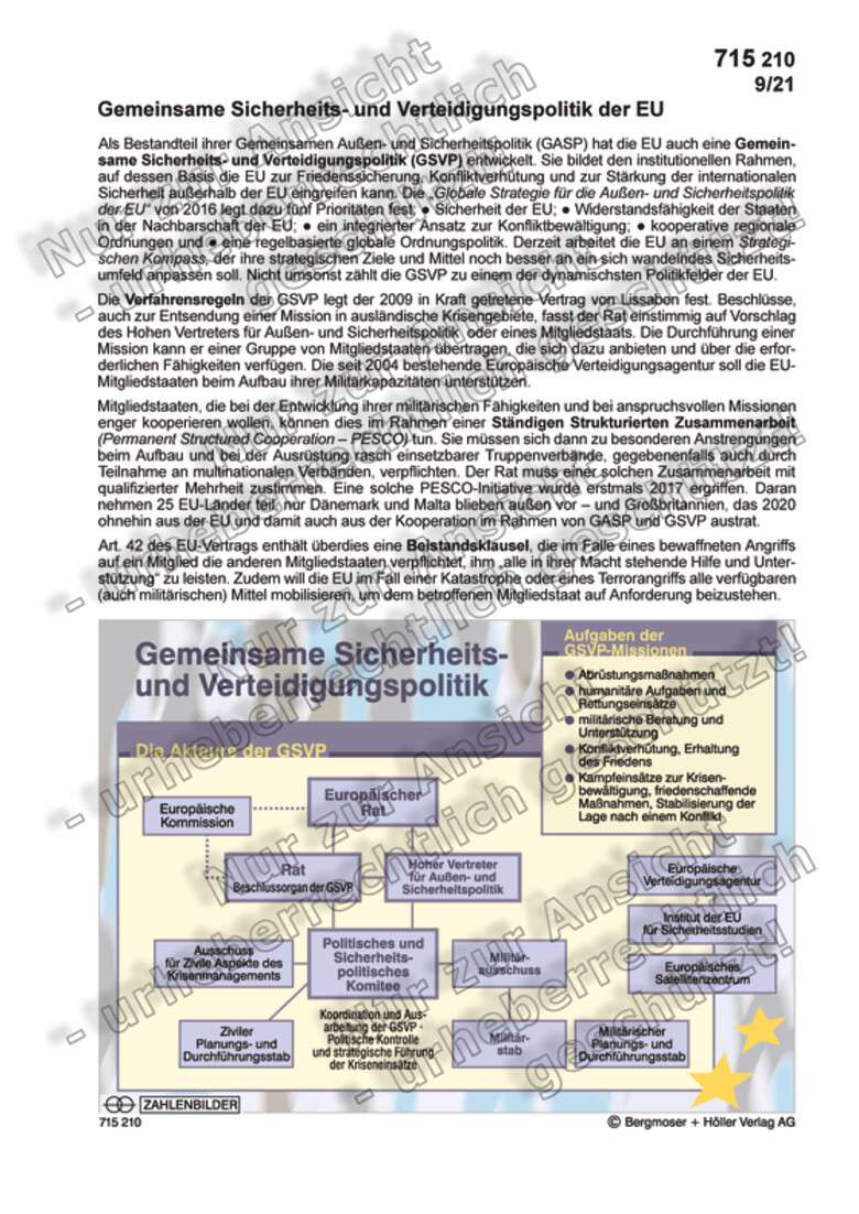Gemeinsame Sicherheits- Und Verteidigungspolitik | Sicherheitspolitik ...