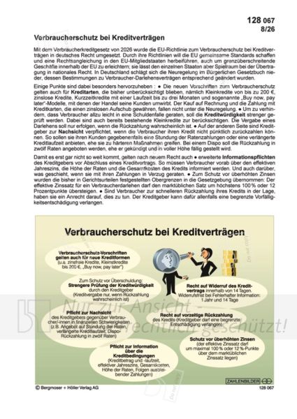 Verbraucherschutz bei Kreditverträgen