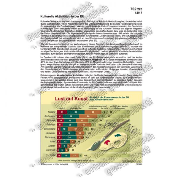 Kulturelle Aktivitäten in der EU