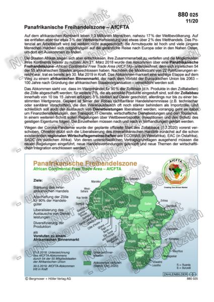 Panafrikanische Freihandelszone - AfCFTA