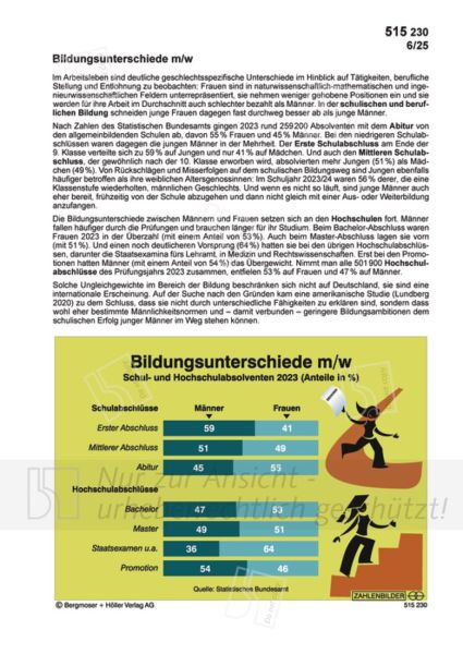 Bildungsunterschiede m/w