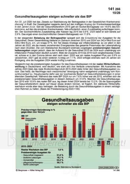 Gesundheitsausgaben steigen schneller als das BIP