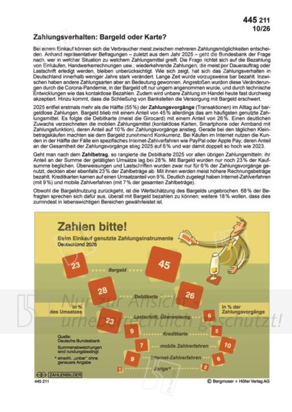 Zahlungsverhalten: Bargeld oder Karte?