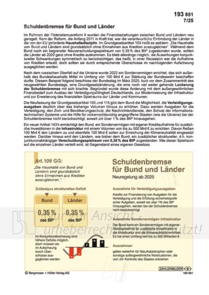 Schuldenbremse für Bund und Länder