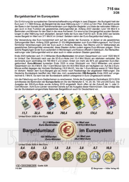 Bargeldumlauf im Eurosystem