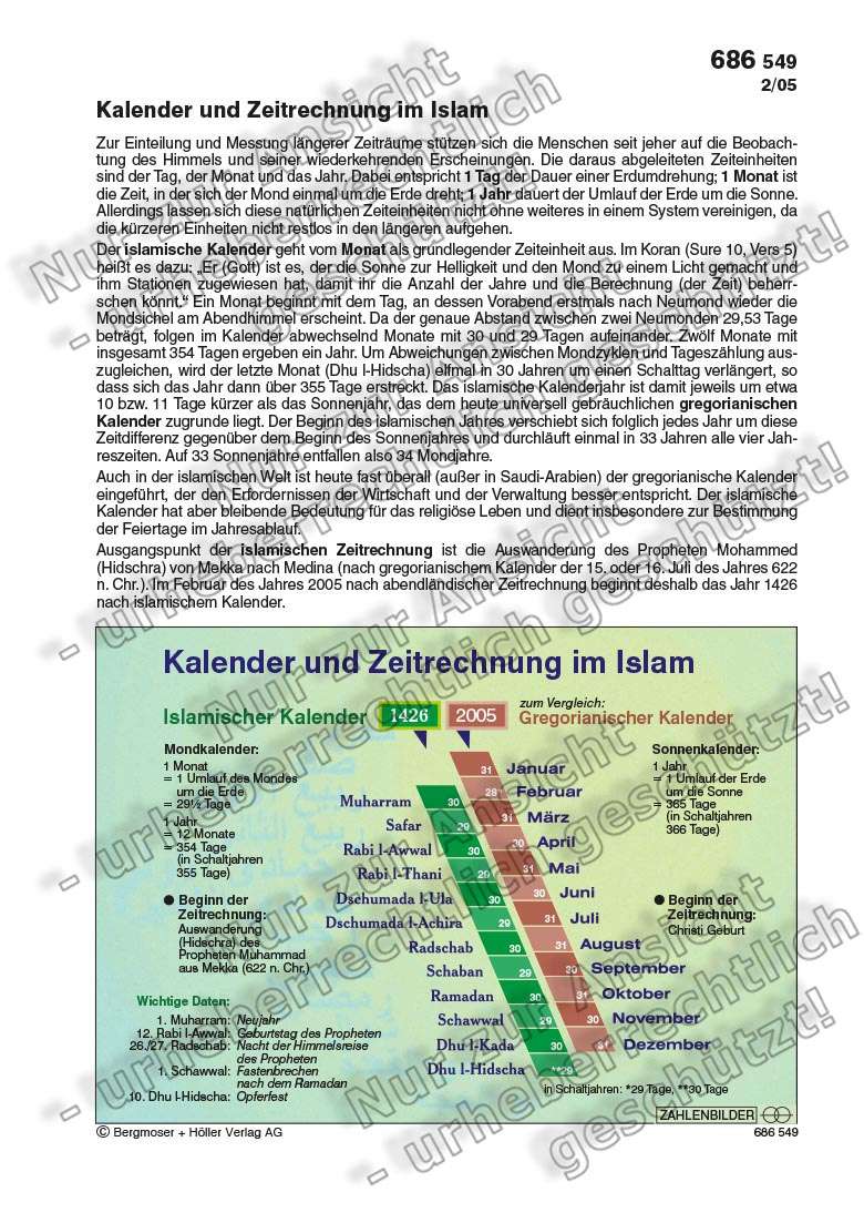 Kalender und Zeitrechnung im Islam  Bildung, Kultur, Medien 