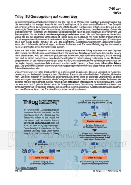 Trilog: EU-Gesetzgebung auf kurzem Weg